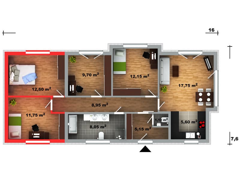 Bungalov 220a+b, fotka 5